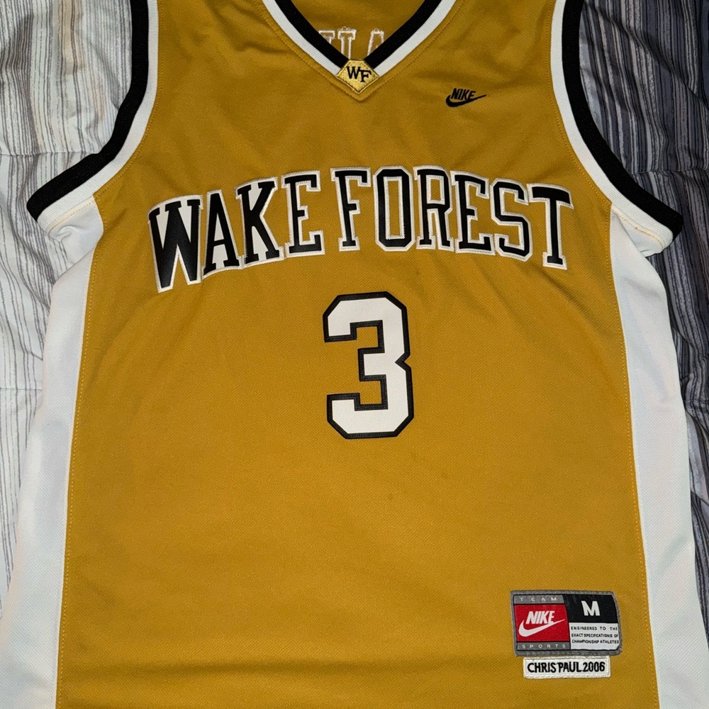 Nike Gold Chris Paul Jersey with Black and White Accents